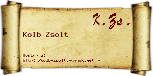 Kolb Zsolt névjegykártya